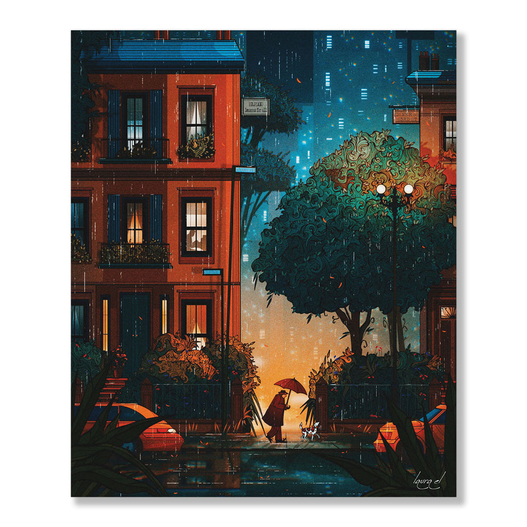 An Evening on Berry St - Metal Print