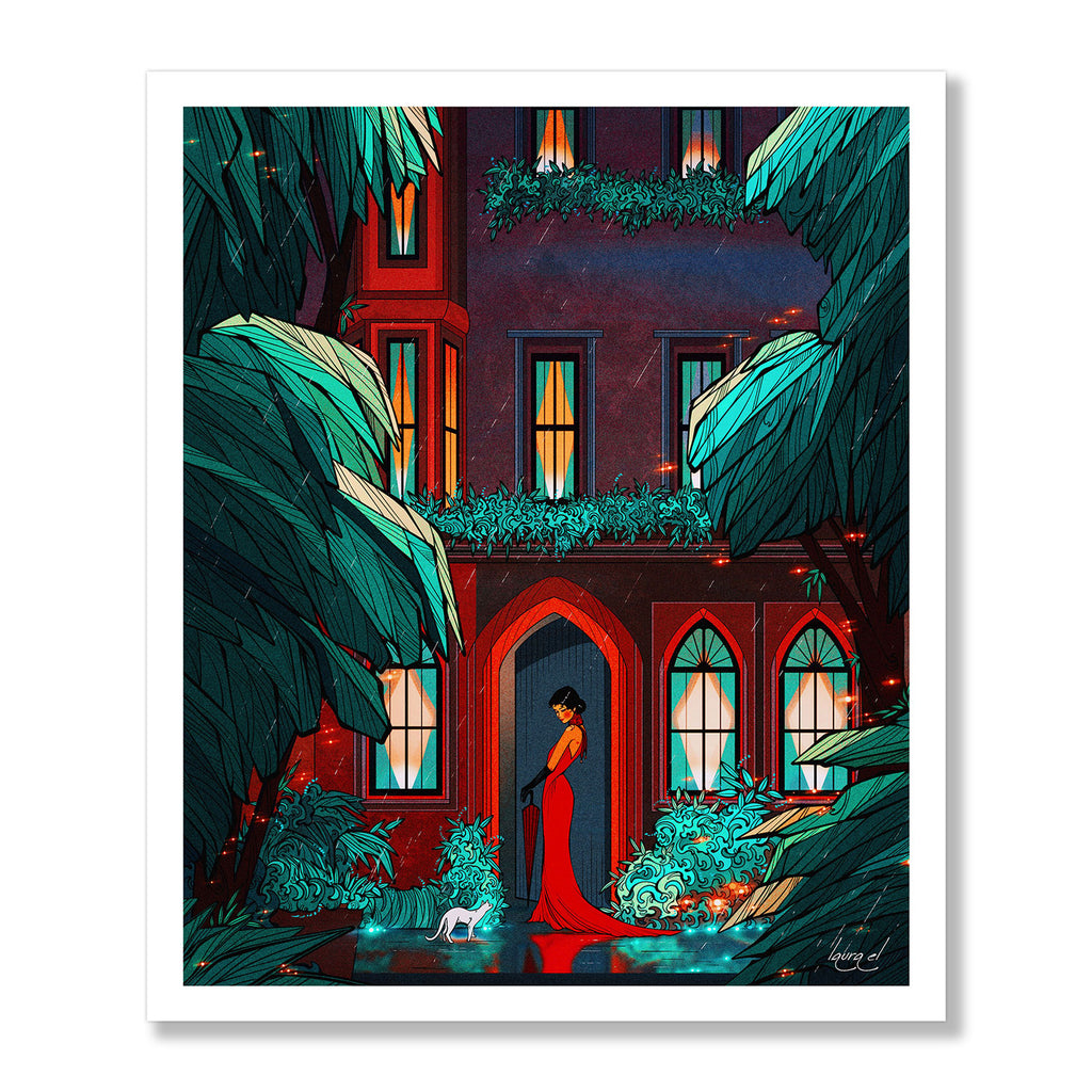 Lady in Red Art Print – Stellar Villa