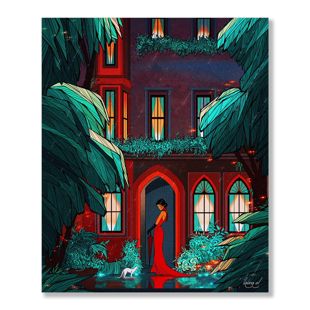 Lady in Red Art Print  Stellar Villa