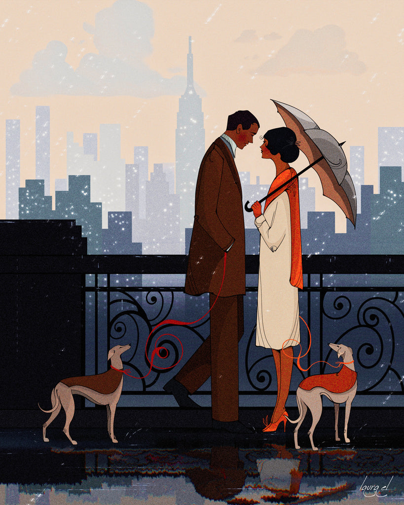 Manhattan in the Rain Art Print