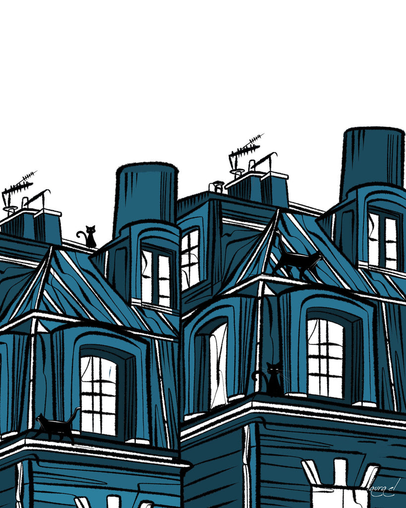 Parisian Rooftops 2 Art Print