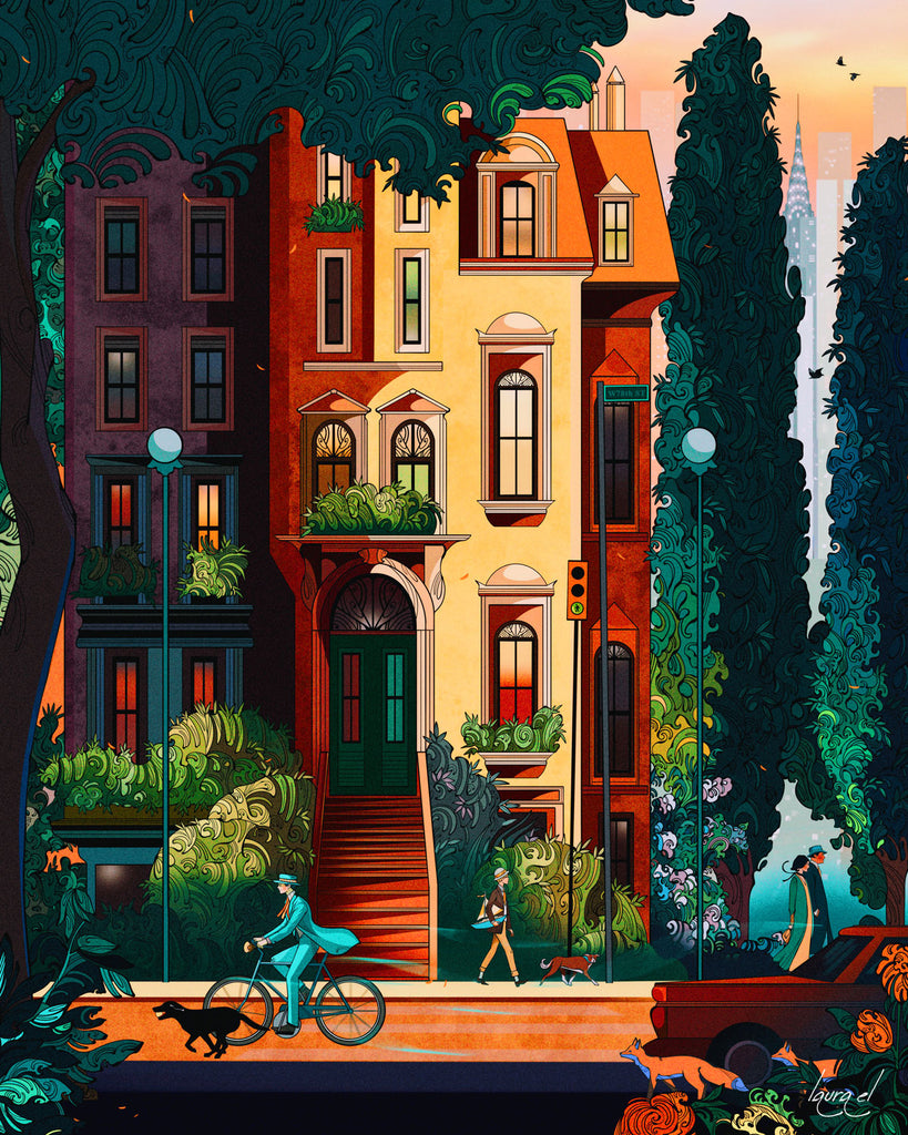 West 78th St Art Print