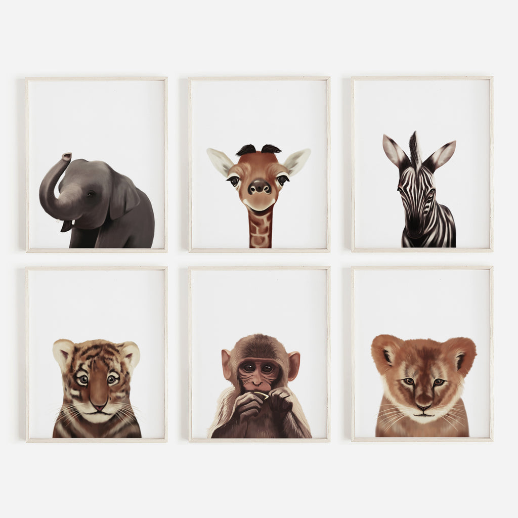Baby Safari Animal Prints Set