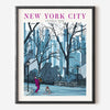 music new york city central park travel poster art print