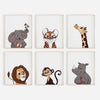 Baby Safari Animal Cartoon Prints Set