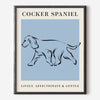 Cocker Spaniel Dog Breed Line Art Print