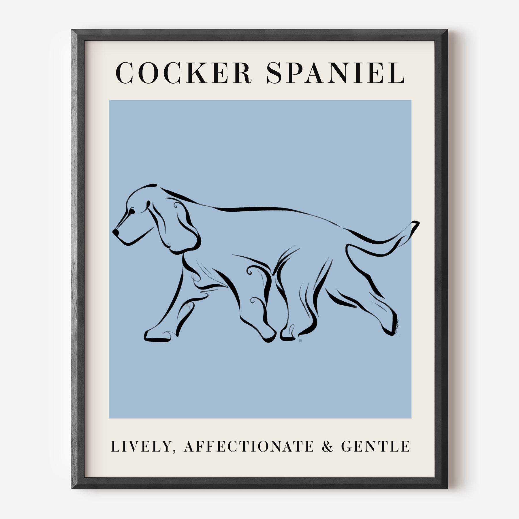 Cocker Spaniel Line Cocker Spaniel Line Art Print – Stellar Villa