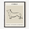 Corgi Dog Breed Line Art Print
