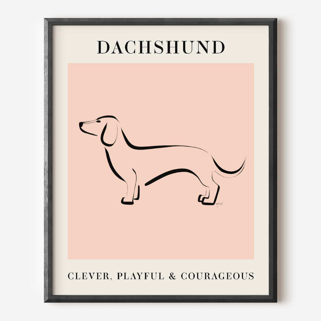 dachshund line art print