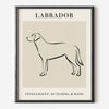 Labrador Dog Breed Line Art Print