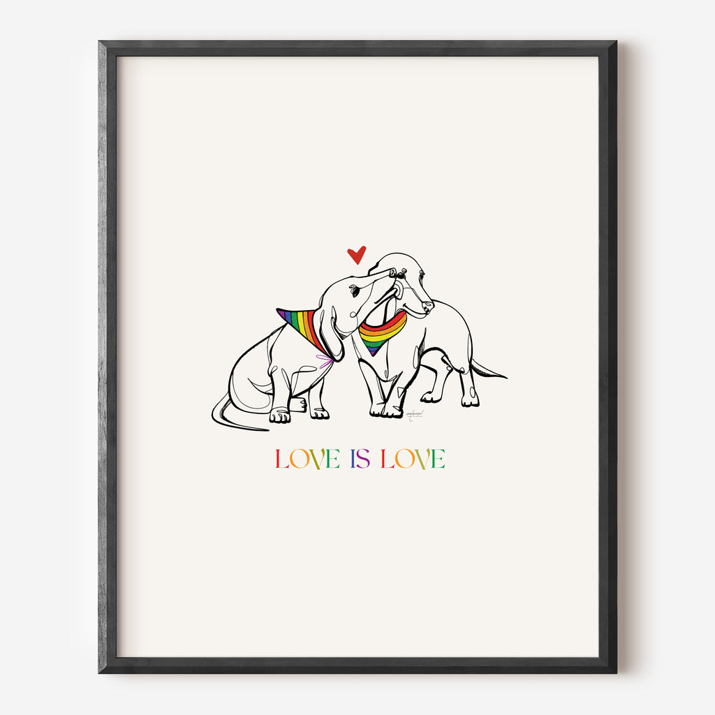 love is love pride month art print