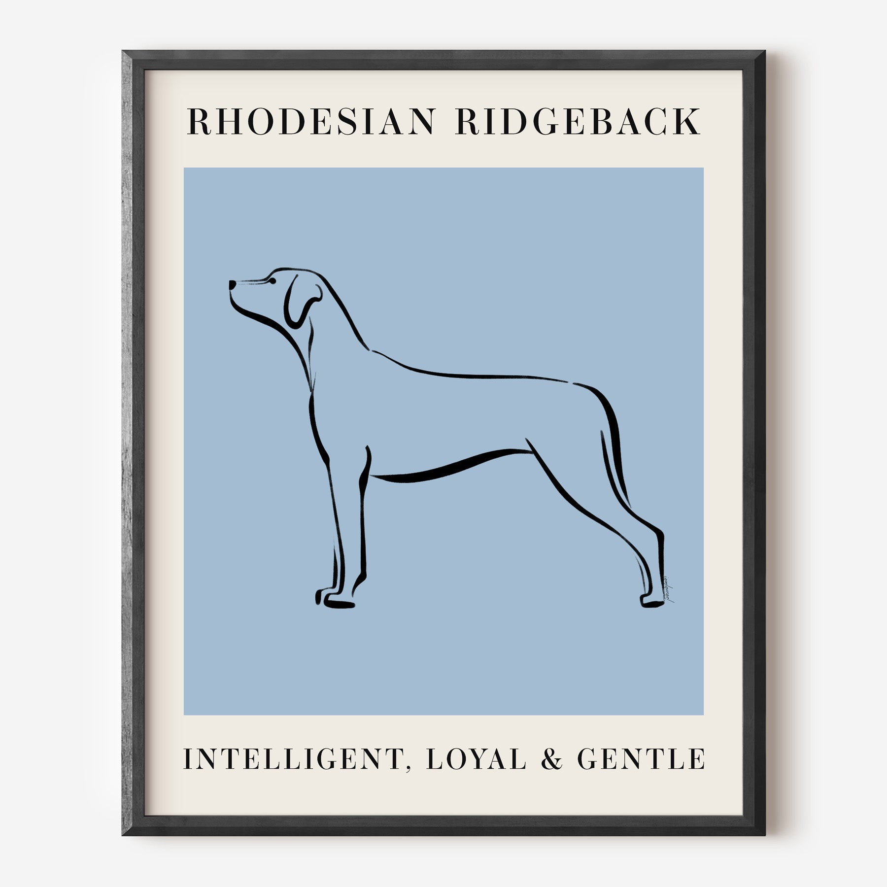 Rhodesian Ridgeback Line Art Print – Stellar Villa