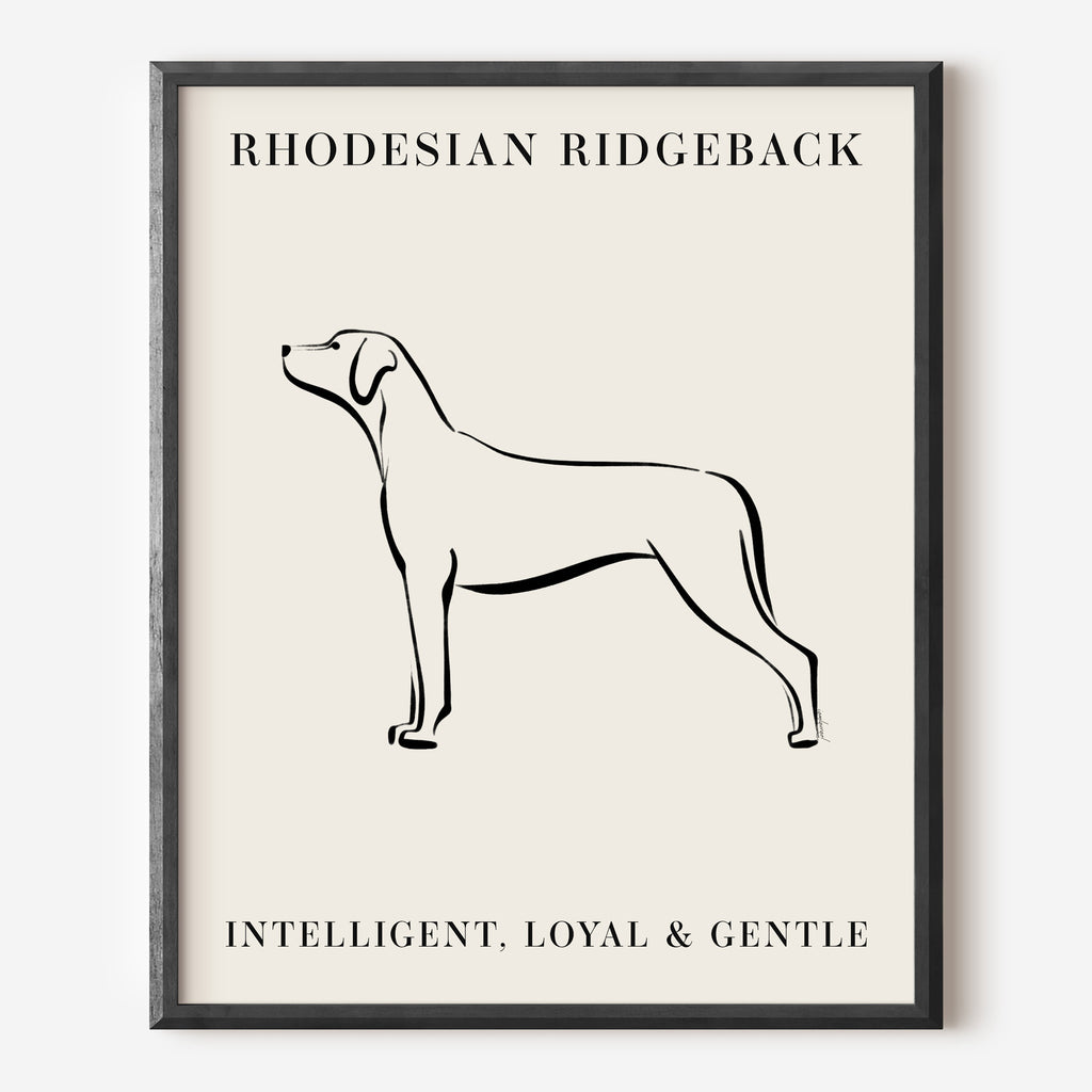 Rhodesian Ridgeback Line Art Print – Stellar Villa