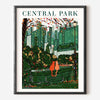 central park cats in love art print