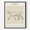 Vizsla Dog Breed Line Art Print