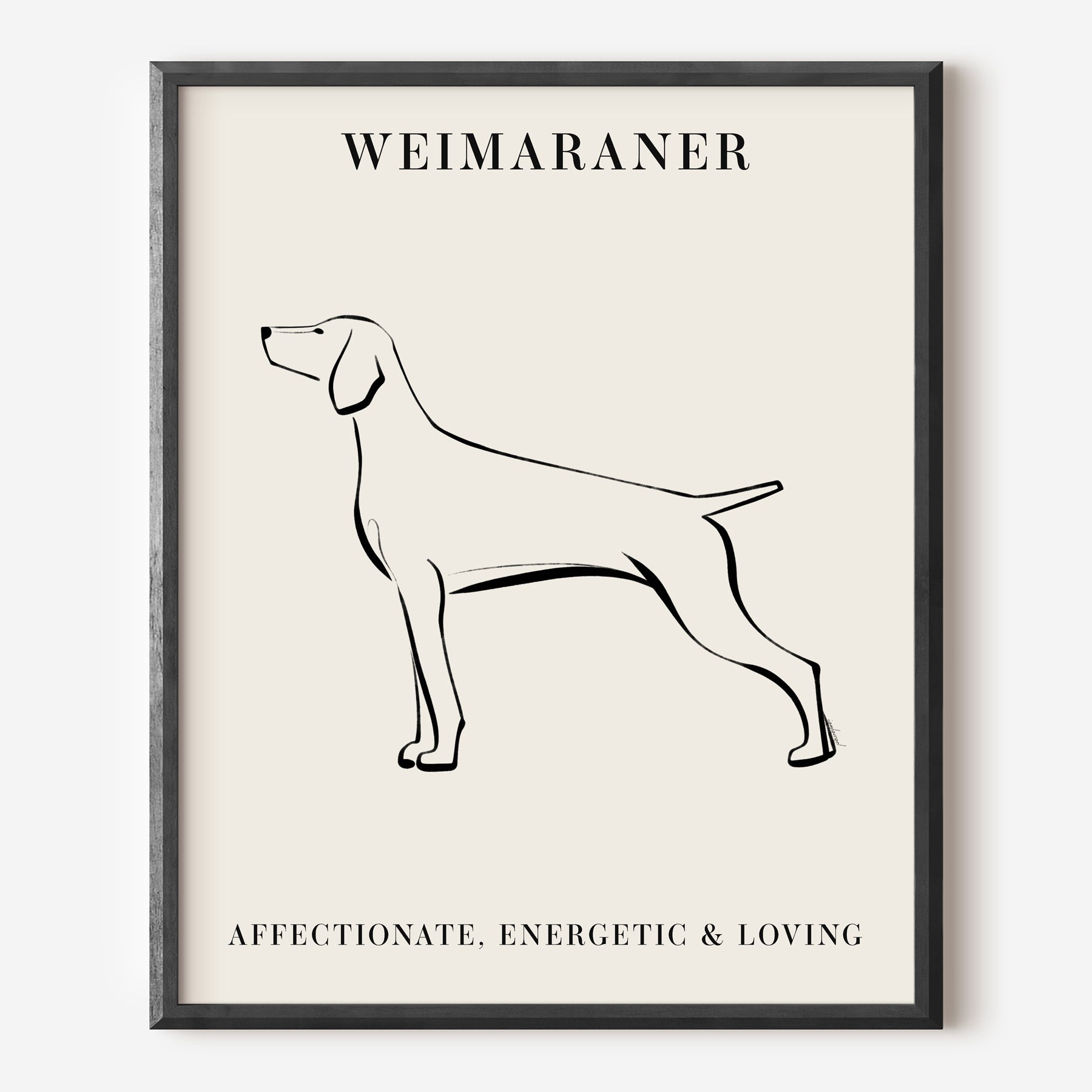 Weimaraner painting fashion